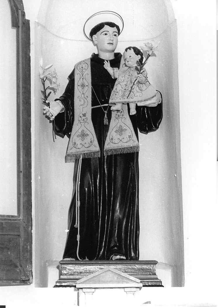 Sant'Antonio da Padova con Bambino (statua, opera isolata) - ambito abruzzese (sec. XIX)