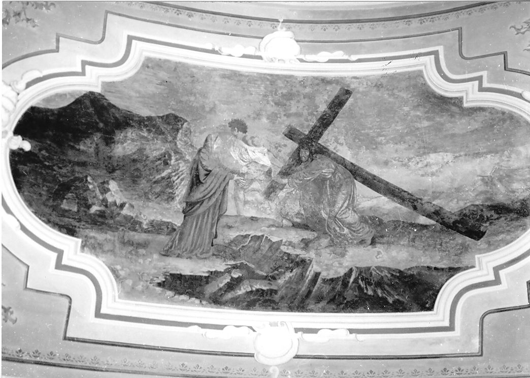 Cristo portacroce (dipinto, opera isolata) - ambito abruzzese (sec. XIX)