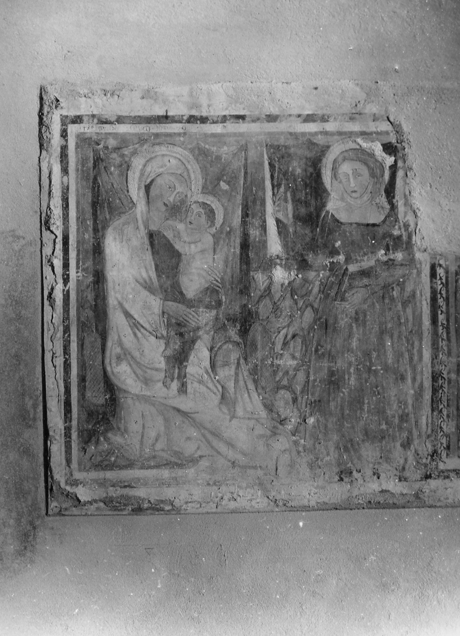 Madonna con Bambino e Santa non identificata (dipinto, opera isolata) - ambito abruzzese (sec. XV)