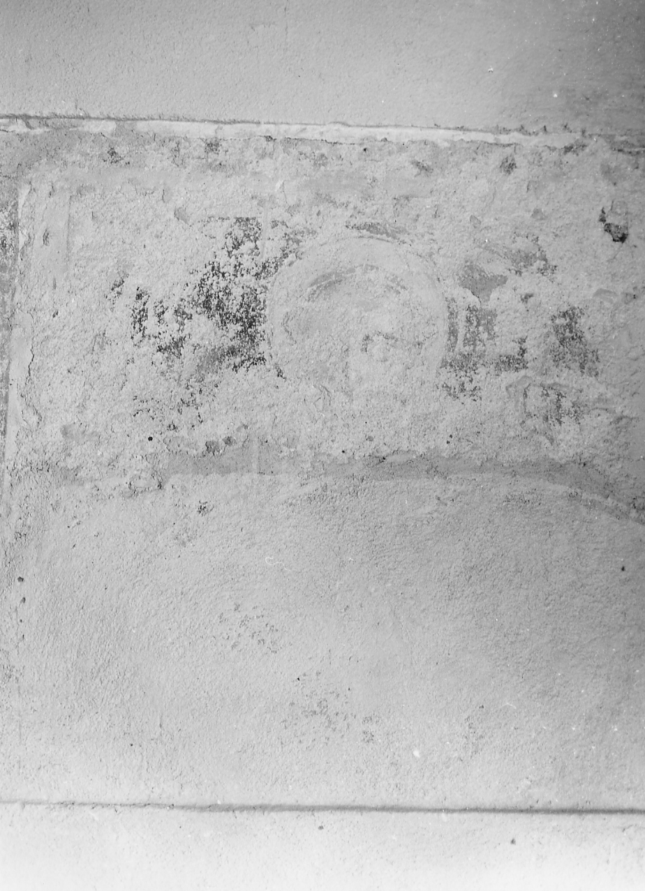 Tracce di capo con aureola (dipinto, opera isolata) - ambito abruzzese (sec. XV)