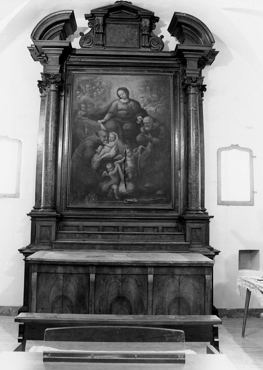 alzata, elemento d'insieme - produzione di Pescocostanzo (fine sec. XVII)