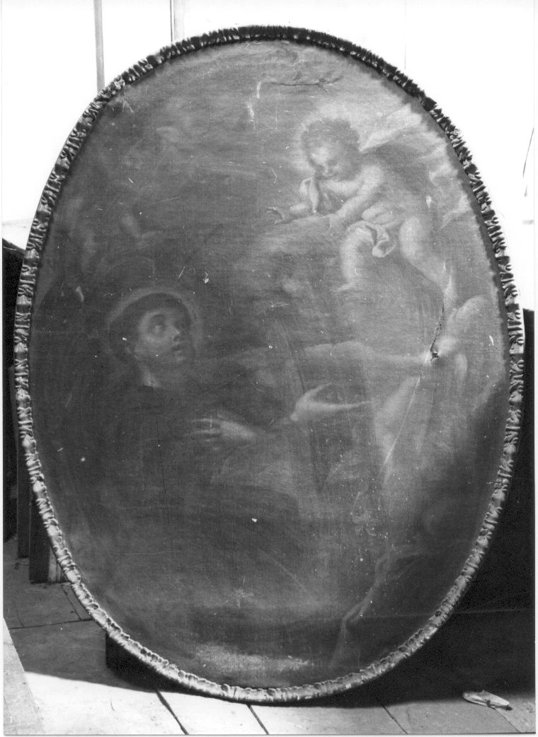 apparizione di Gesù Bambino a Sant'Antonio da Padova (dipinto, opera isolata) - ambito abruzzese (sec. XVIII)