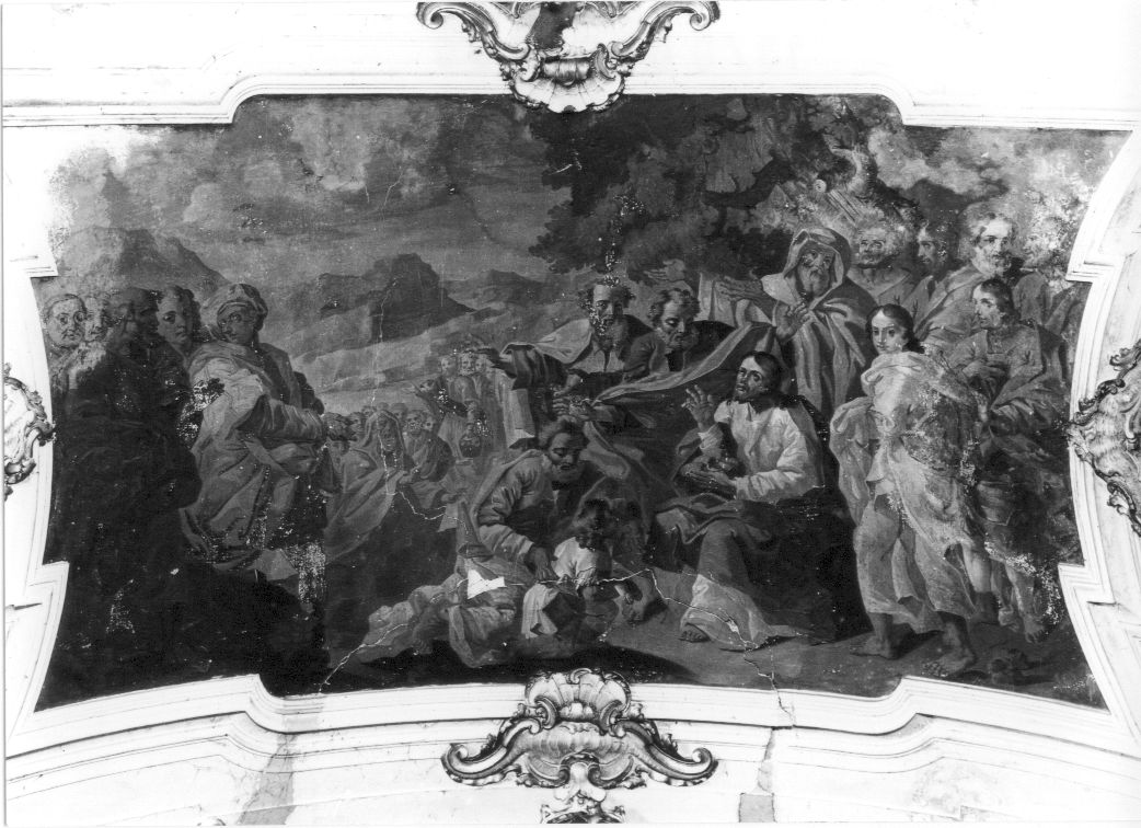 moltiplicazione dei pani e dei pesci (dipinto, opera isolata) - ambito abruzzese (sec. XVIII)
