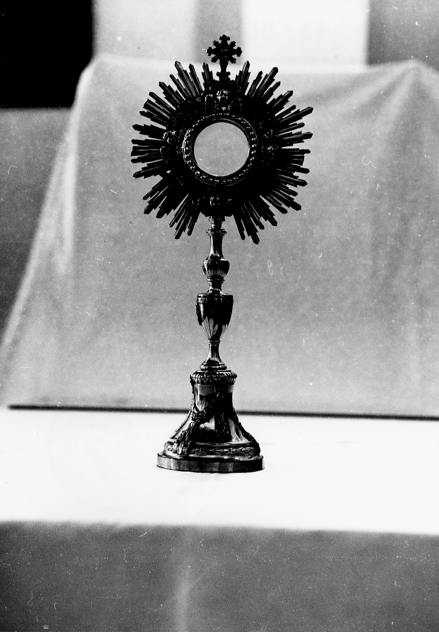 ostensorio - a raggiera, opera isolata - produzione abruzzese (seconda metà sec. XVI)