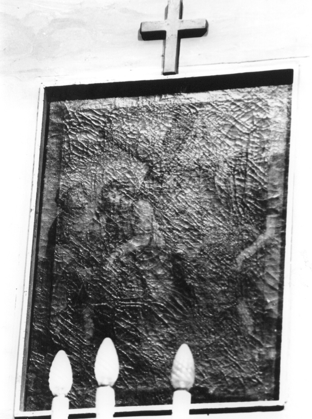 Gesù aiutato da Simone il Cireneo a portare la croce (dipinto) (sec. XVII)