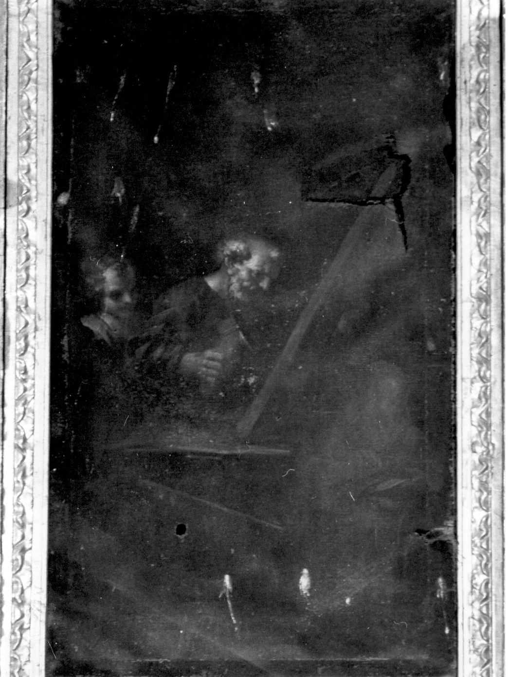 Gesù fanciullo nella bottega di San Giuseppe (dipinto) di Majewski Sebastiano (attribuito) (secondo quarto sec. XVII)