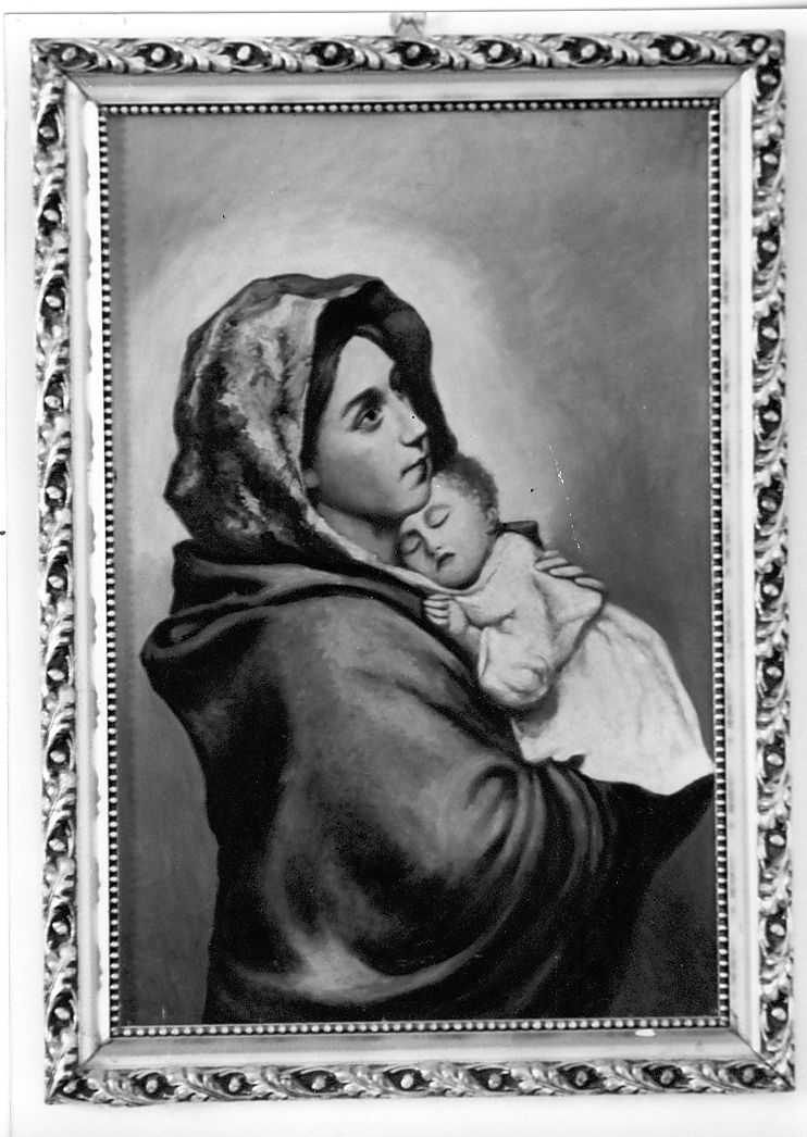 Madonna con Bambino (dipinto, opera isolata) di Aurini Ernesto (secondo quarto sec. XX)