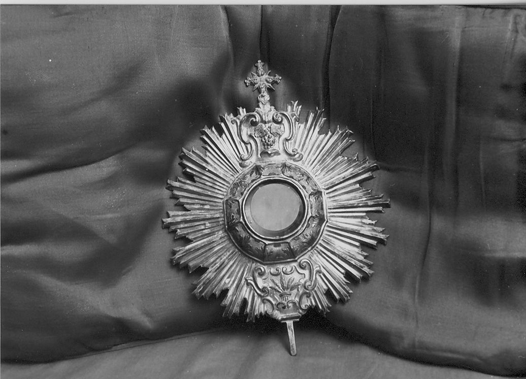 raggiera di ostensorio, frammento - produzione abruzzese (ultimo quarto sec. XIX)