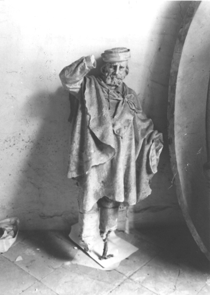Garibaldi che saluta, Giuseppe Garibaldi (statua, opera isolata) di Pagliaccetti Raffaello (attribuito) (sec. XIX)