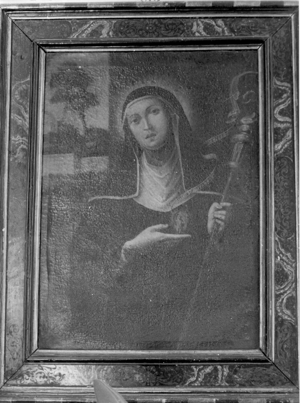 Santa Geltrude (dipinto, opera isolata) - ambito teramano (prima metà sec. XVII)