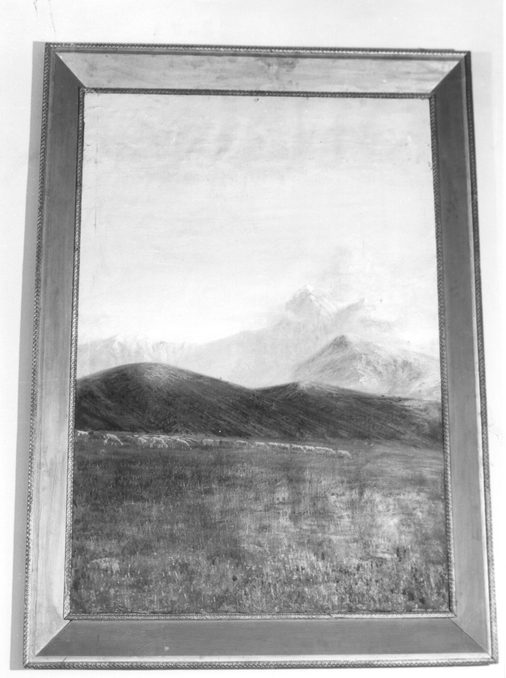 Gran Sasso d'Italia, paesaggio montano (dipinto, opera isolata) di Sagaria Norberto (attribuito) (inizio sec. XX)