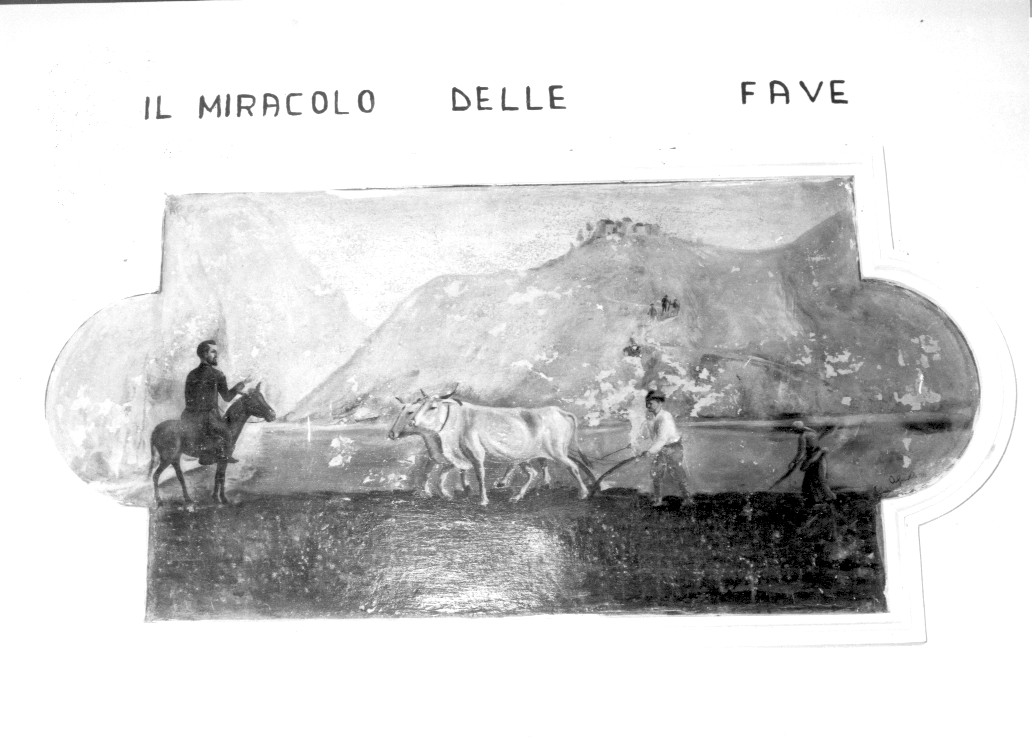 Il miracolo delle fave (dipinto) di Gentile Alfredo (attribuito) (sec. XX)