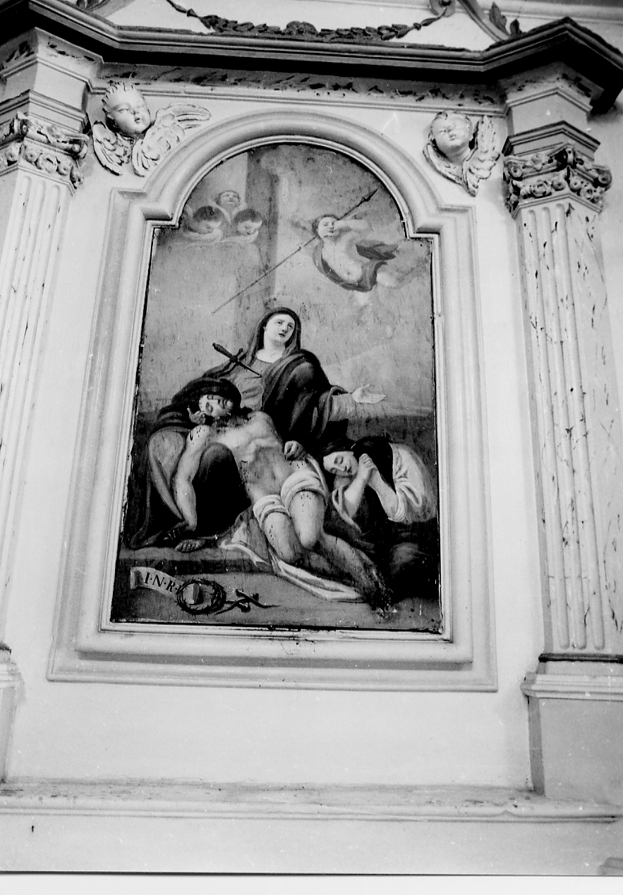 Madonna Addolorata con Cristo morto e la Maddalena (dipinto, opera isolata) - ambito Italia centrale (sec. XIX)