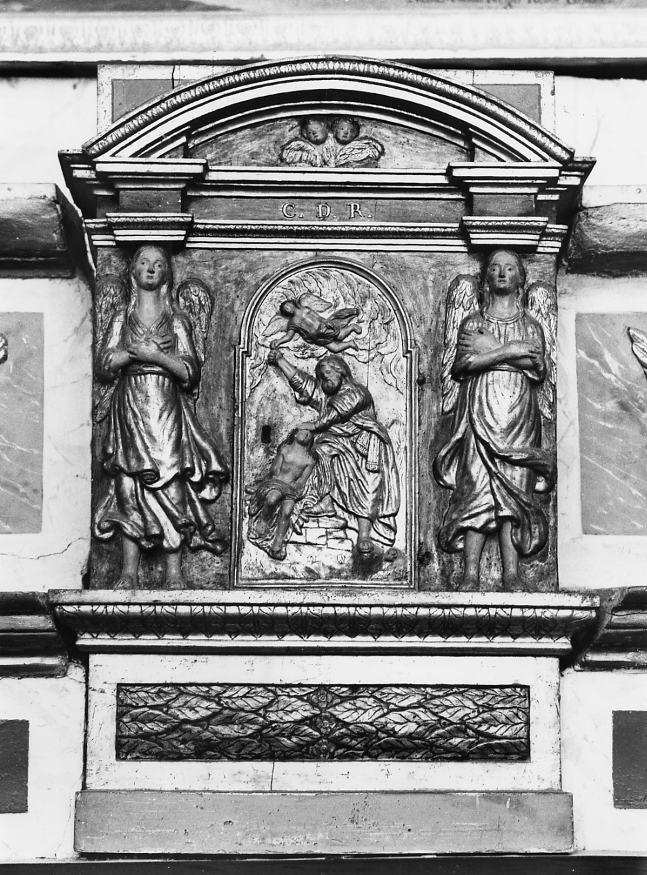 Angeli in preghiera e Sacrificio di Isacco (tabernacolo, serie) - ambito abruzzese (fine/inizio secc. XVII/ XVIII)