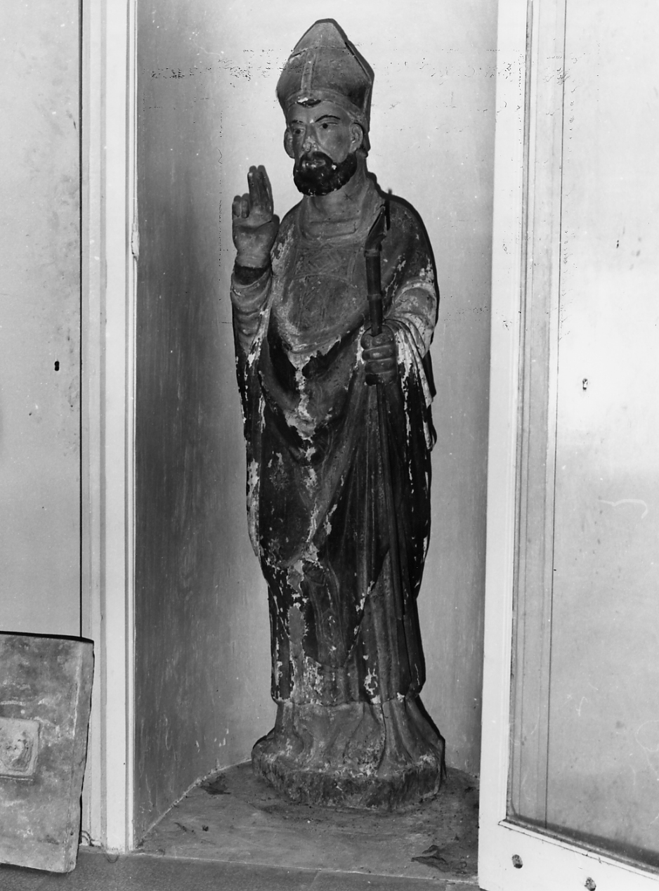Santo Vescovo (statua, opera isolata) - ambito abruzzese (sec. XIV)