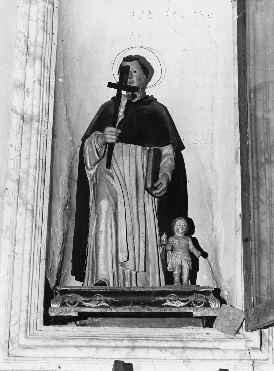 San Pietro martire e angioletto (statua, opera isolata) - ambito abruzzese (seconda metà sec. XVIII)