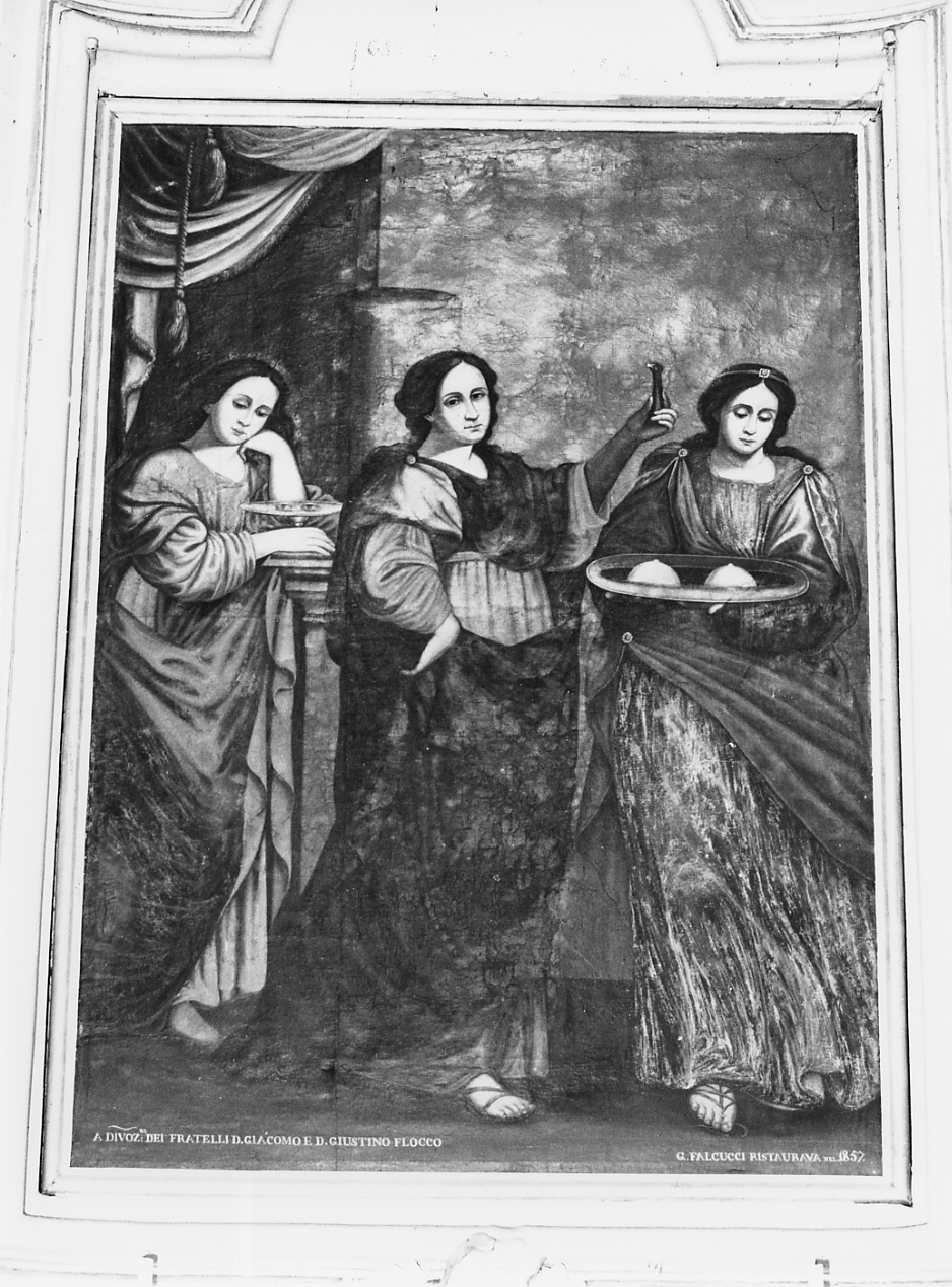 Santa Lucia Sant'Apollonia e Sant'Agata (dipinto, opera isolata) - ambito abruzzese (seconda metà sec. XVIII)