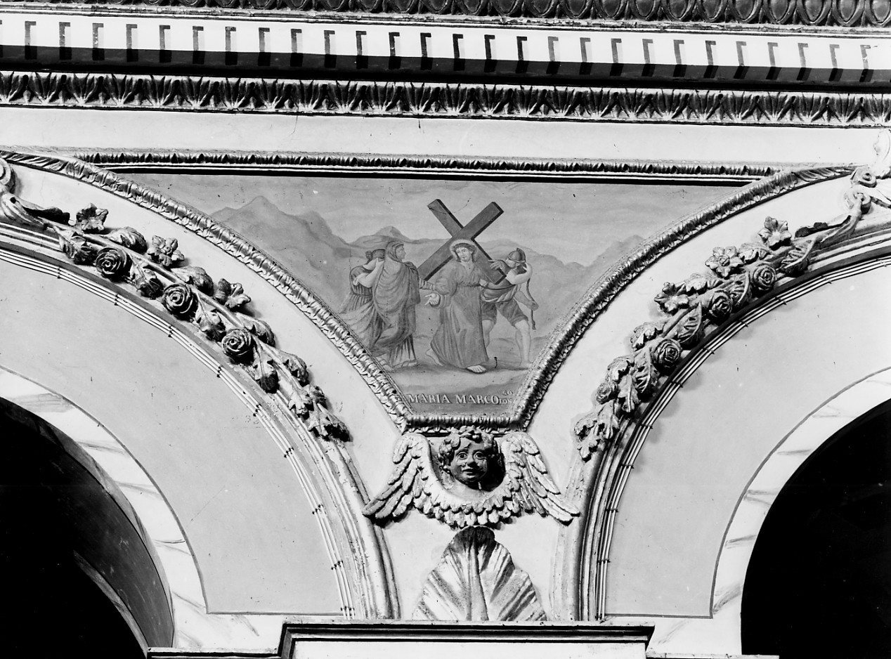 Gesù caricato della croce (dipinto) - ambito abruzzese (sec. XIX)