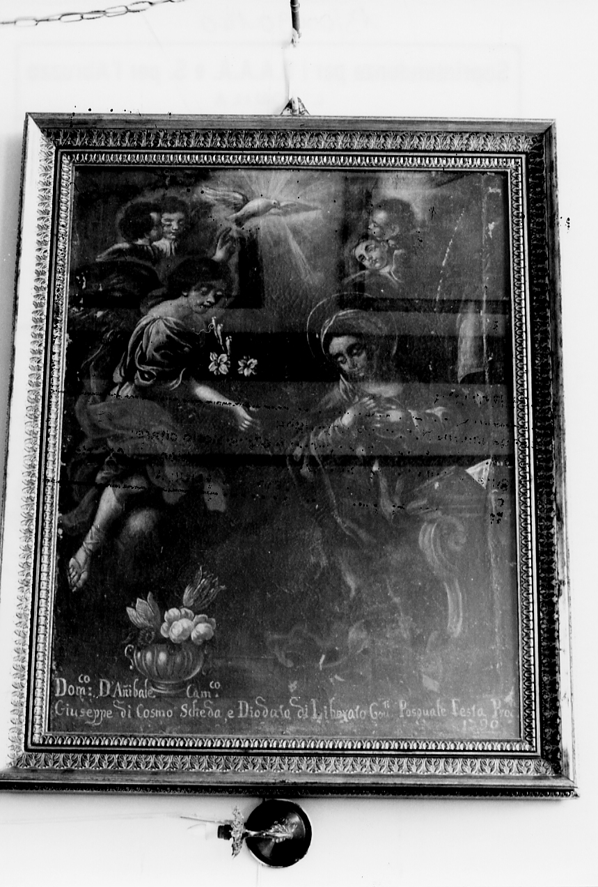 annunciazione (dipinto, opera isolata) - ambito Italia centrale (sec. XVIII)