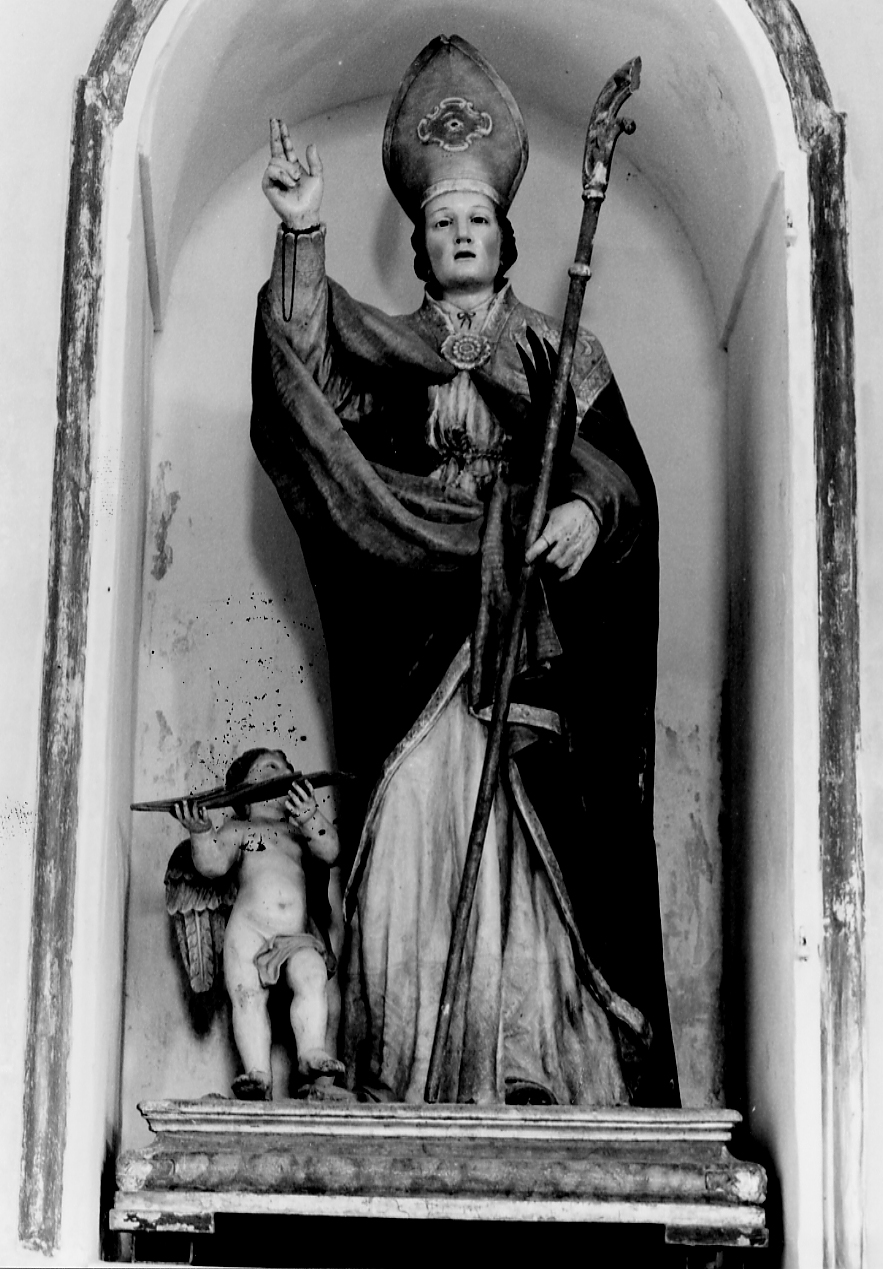 Sant'Emidio benedicente con putto (statua, opera isolata) - ambito Italia centrale (sec. XIX)