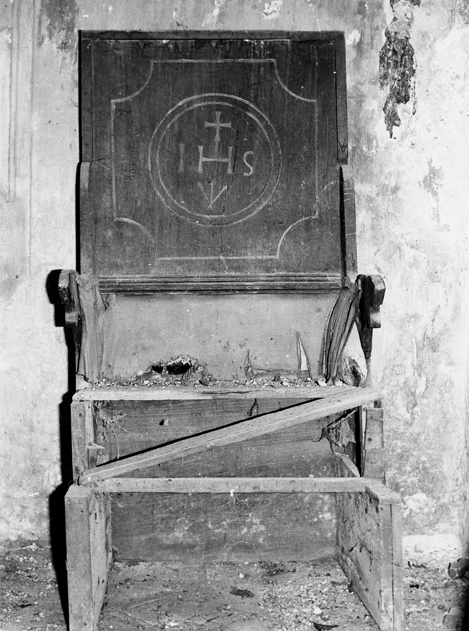 sedia - a braccioli - ambito Italia centrale (sec. XVIII)