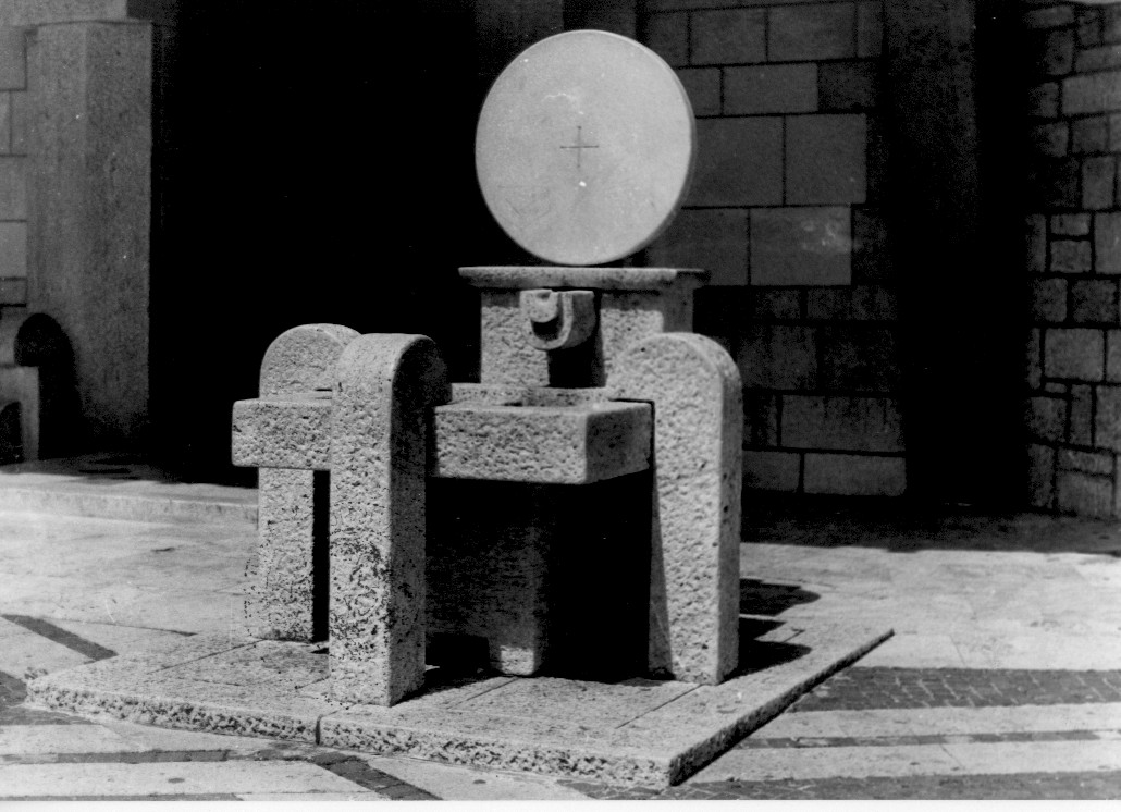 elementi geometrici (scultura) di Cascella Pietro (seconda metà sec. XX)