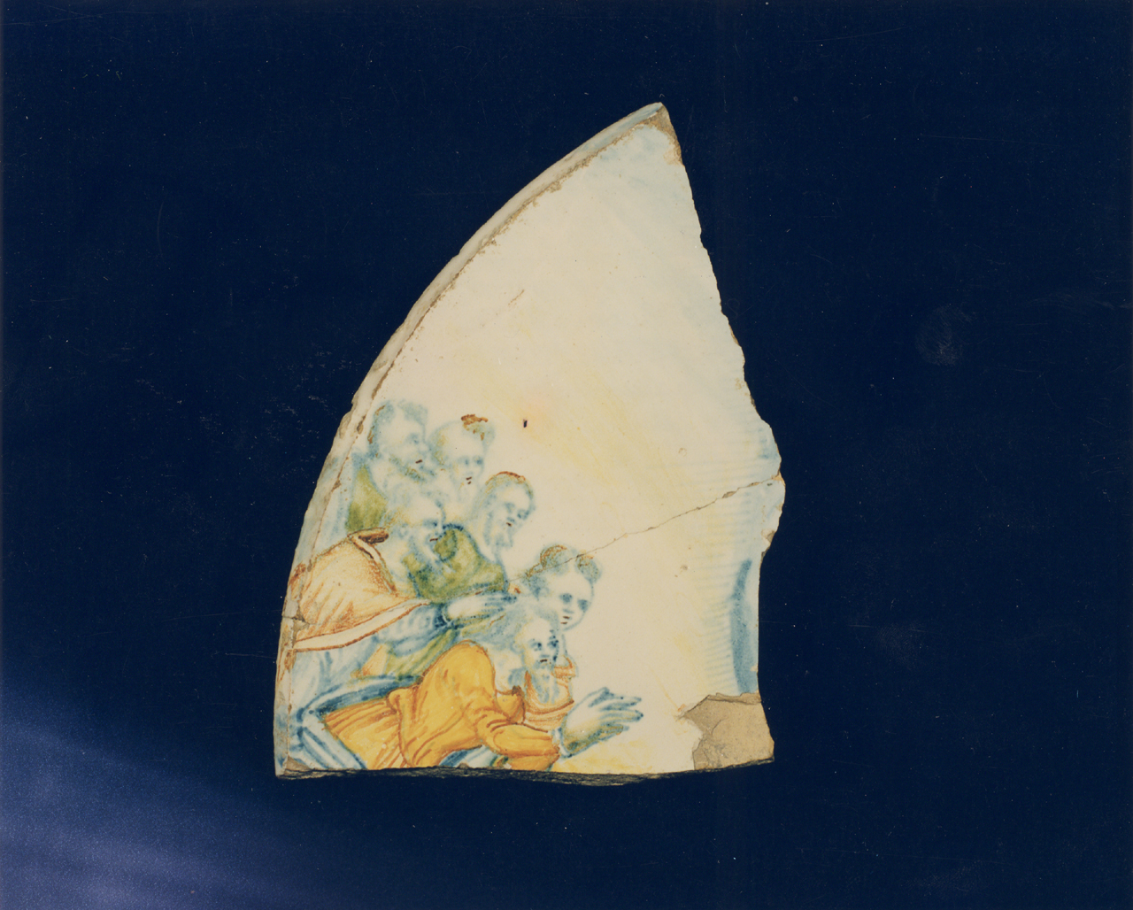 piatto, frammento - manifattura di Castelli (sec. XVII)