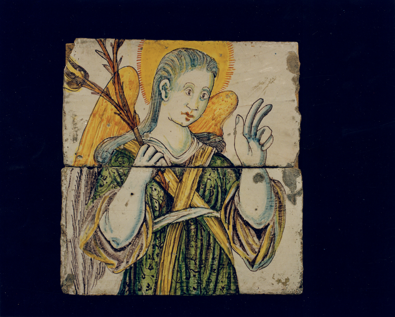 mattonella, insieme - manifattura di Castelli (prima metà sec. XVII)