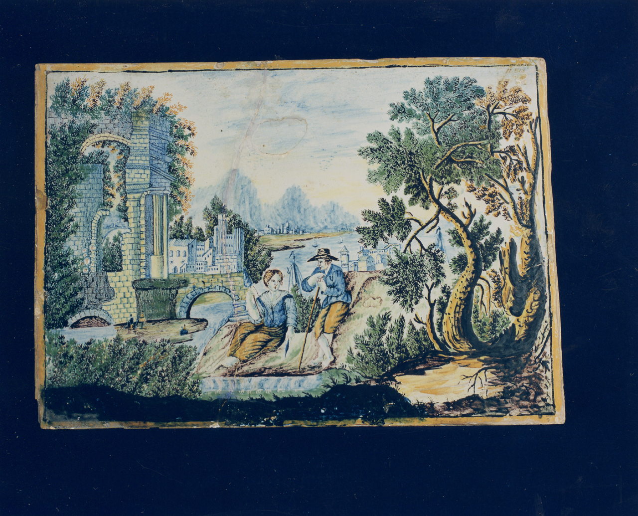 targa - manifattura di Castelli (sec. XVIII)