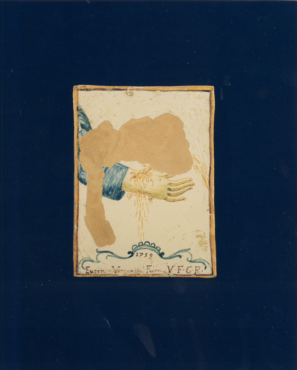 targa devozionale - manifattura di Castelli (sec. XVIII)