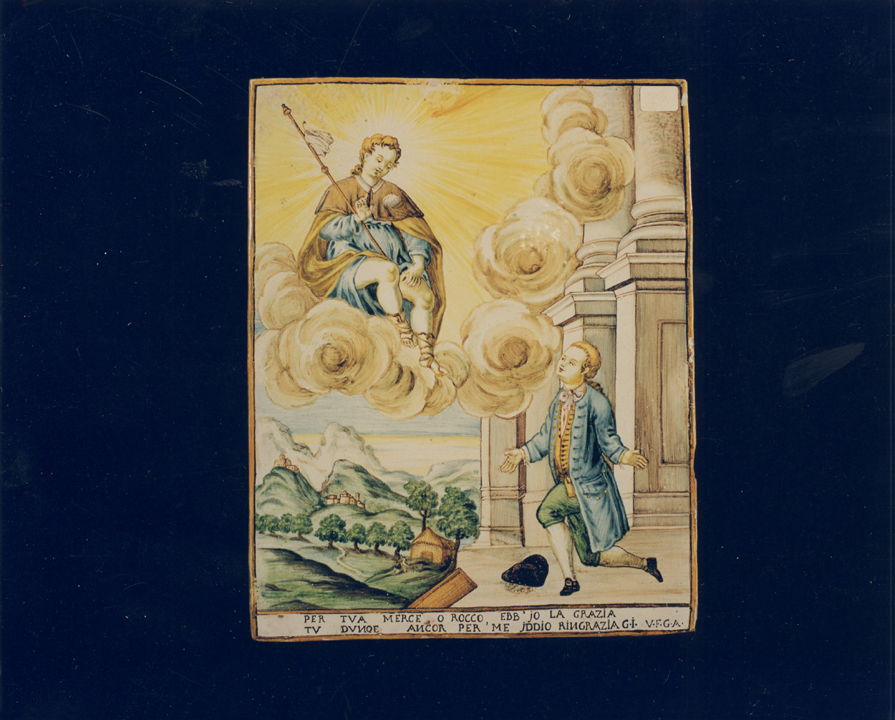 targa devozionale - manifattura di Castelli (sec. XVIII)