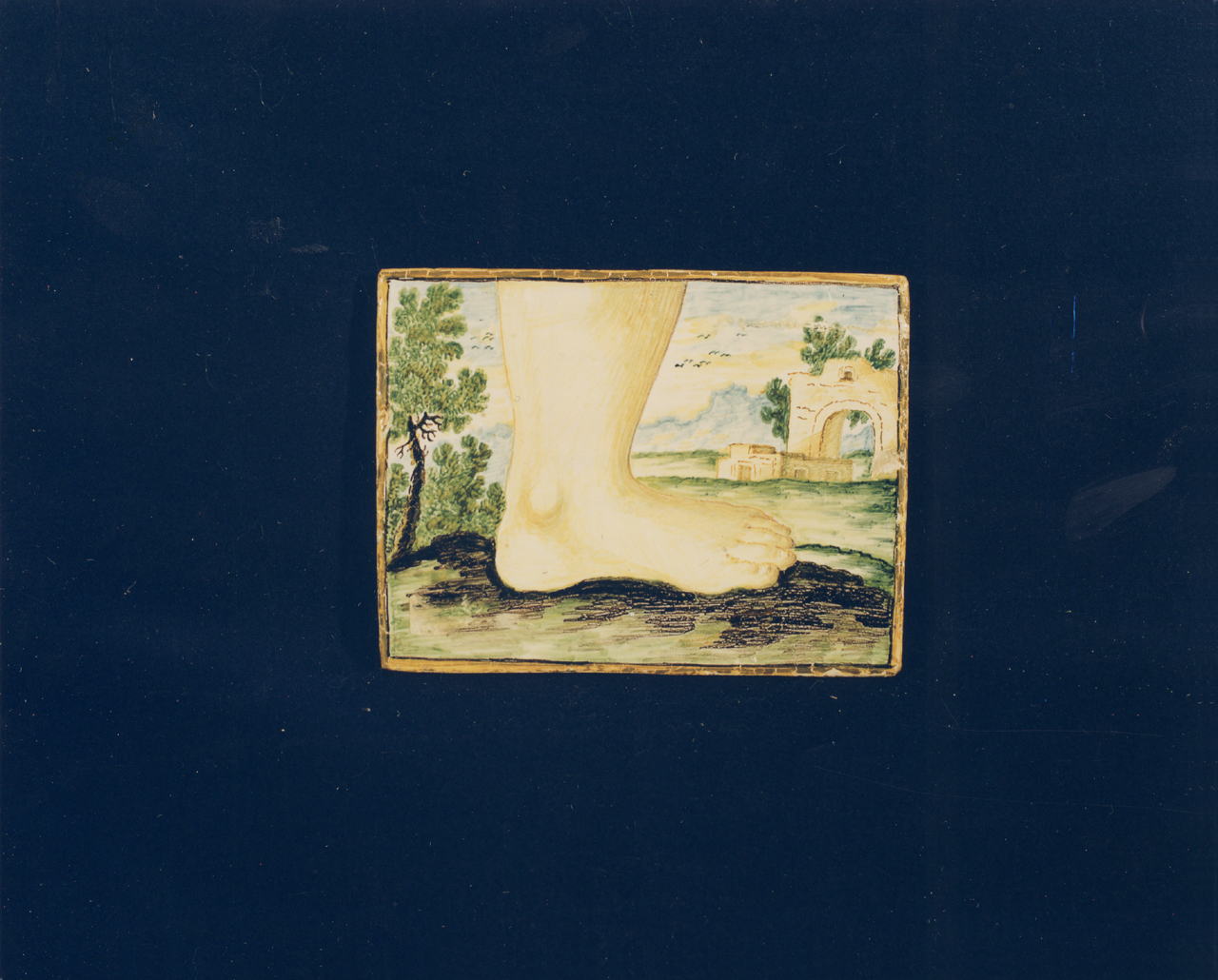 targa devozionale - manifattura di Castelli (sec. XVIII)