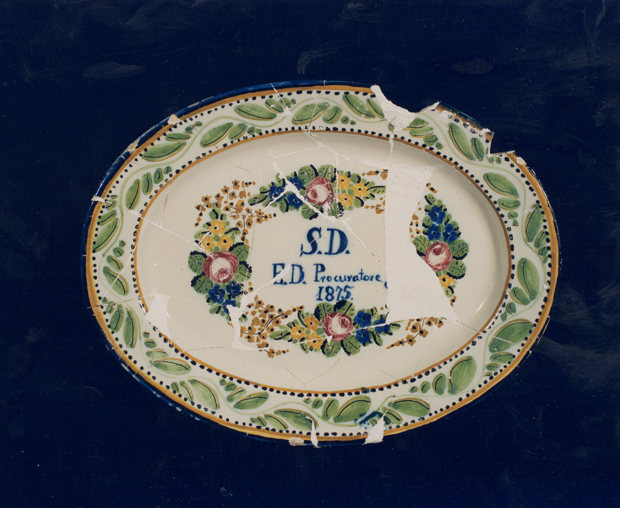 vassoio - manifattura di Castelli (sec. XIX)