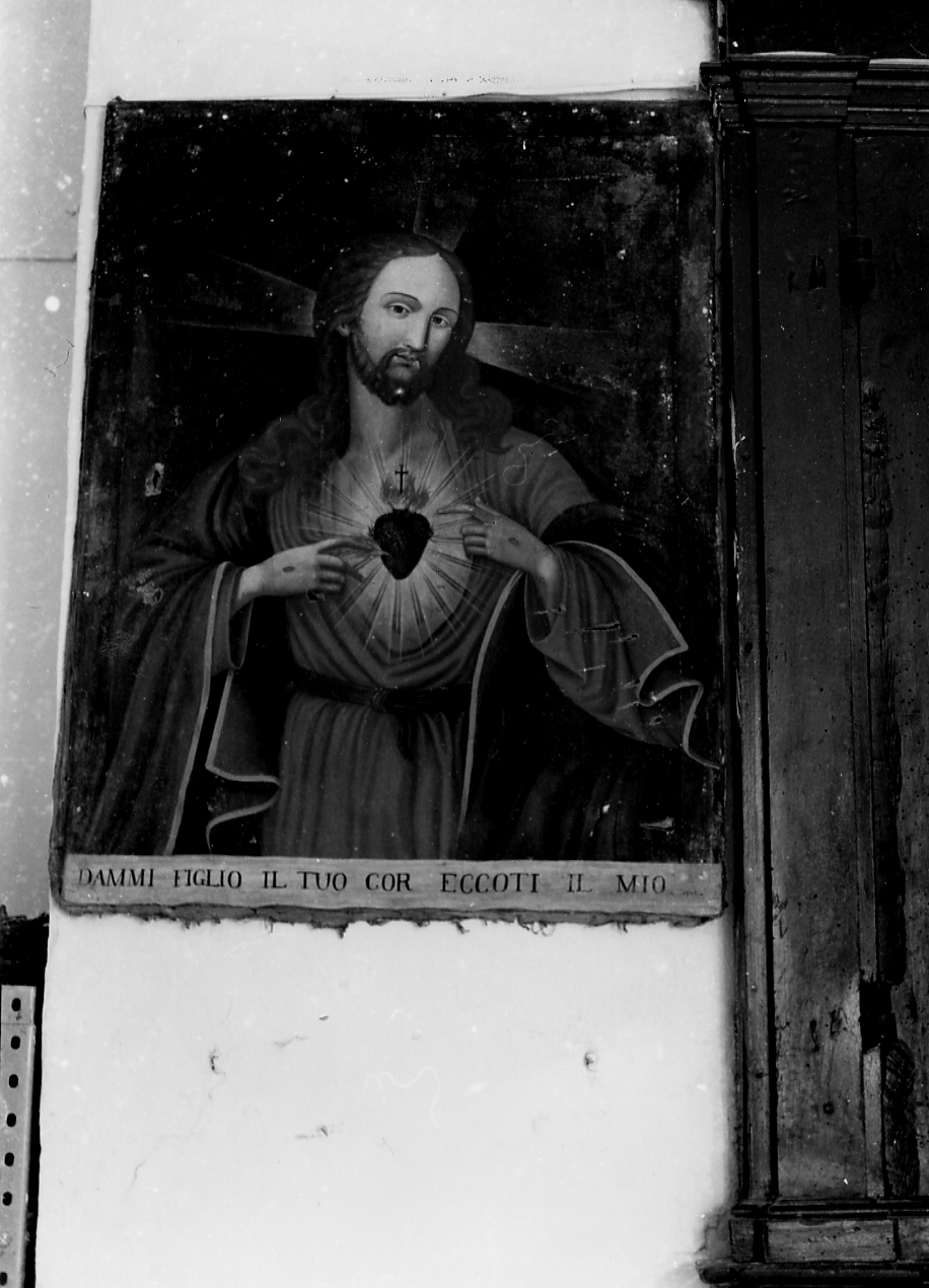 Sacro Cuore di Gesù (dipinto, opera isolata) - ambito abruzzese (sec. XIX)