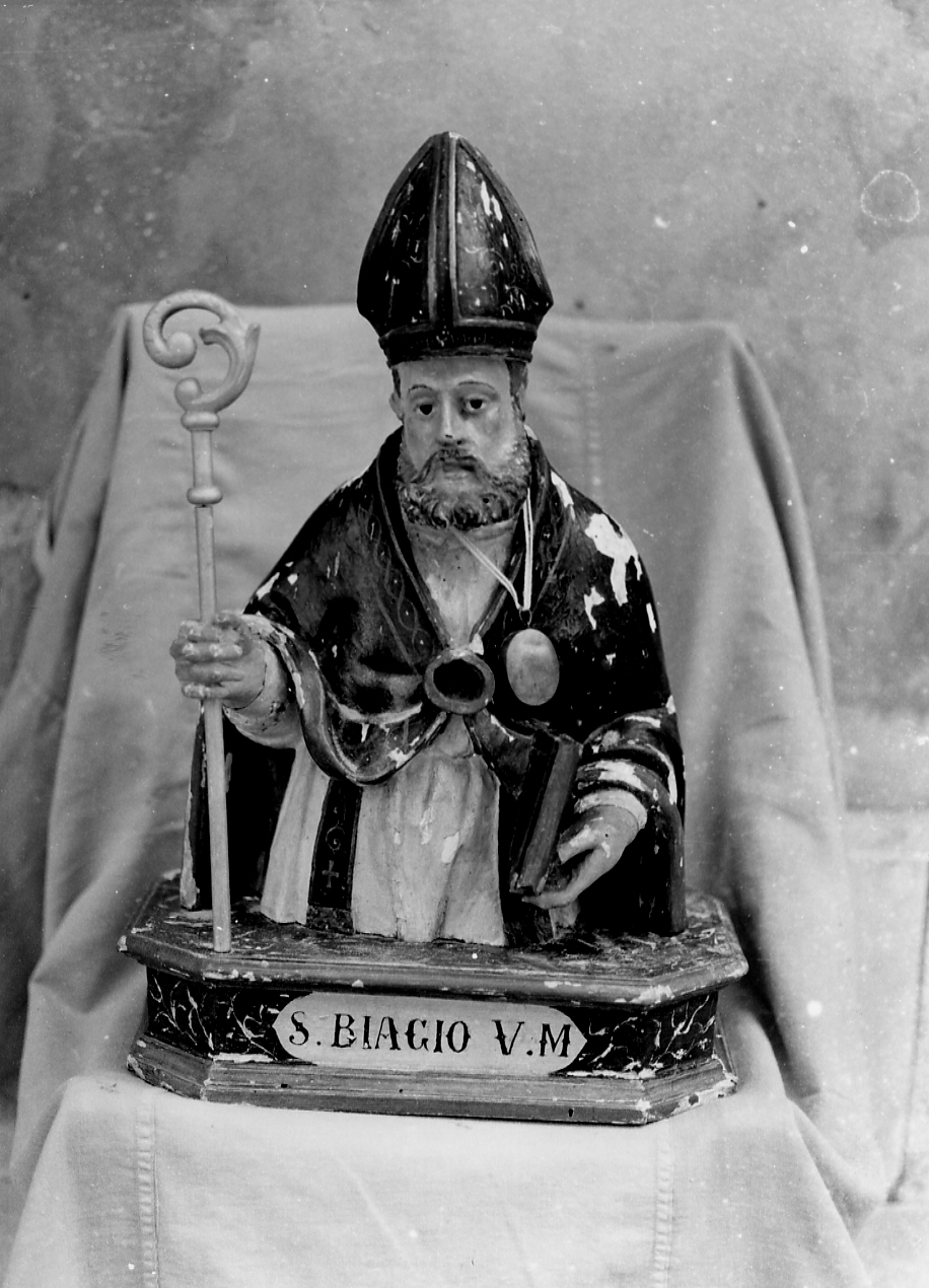 San Biagio (reliquiario - a busto, opera isolata) - bottega abruzzese (sec. XIX)