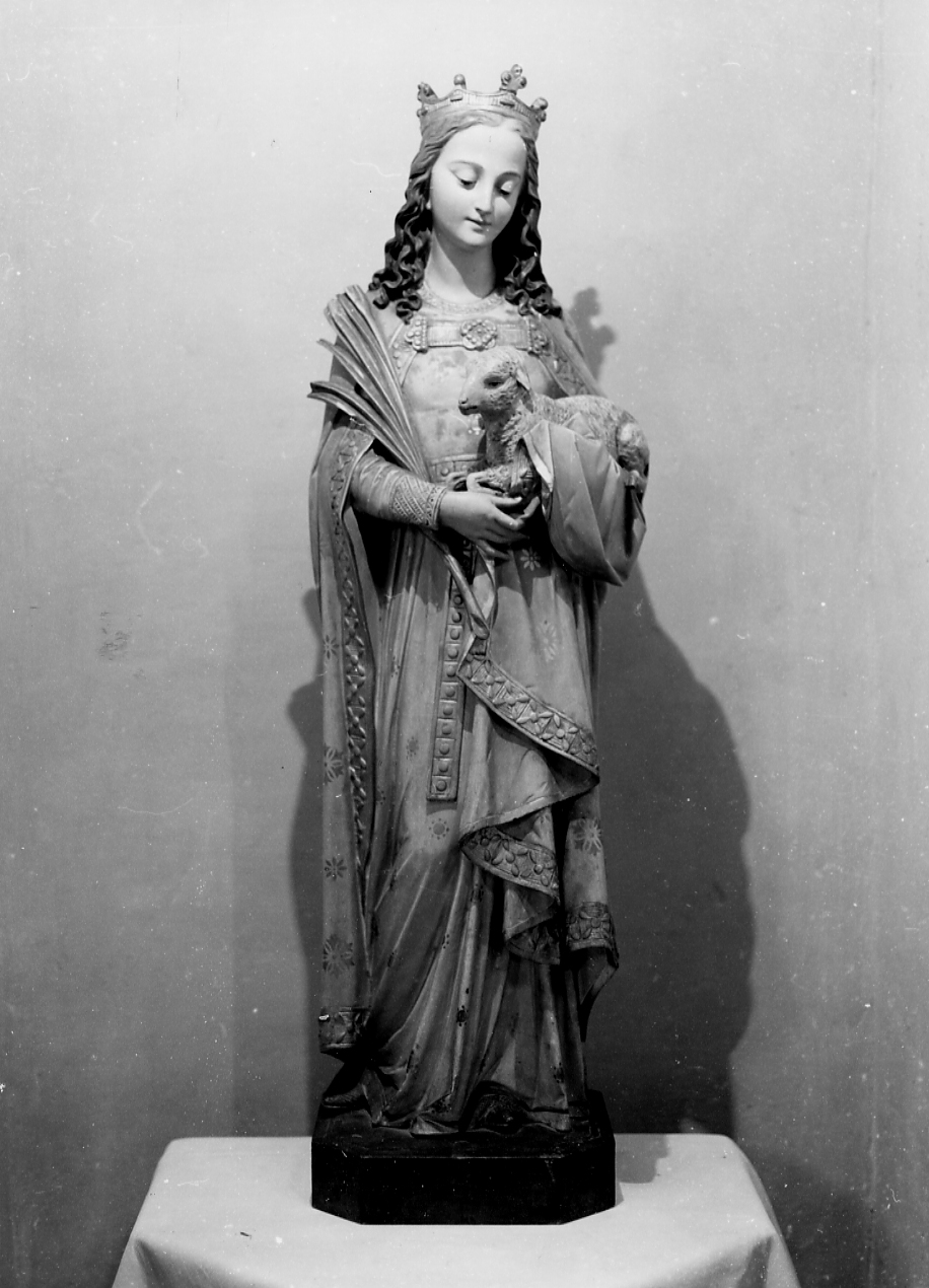 Sant'Agnese (statua, opera isolata) - bottega abruzzese (prima metà sec. XX)