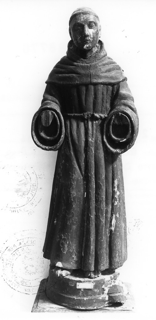 Santo francescano (statua, opera isolata) - ambito abruzzese (sec. XV)
