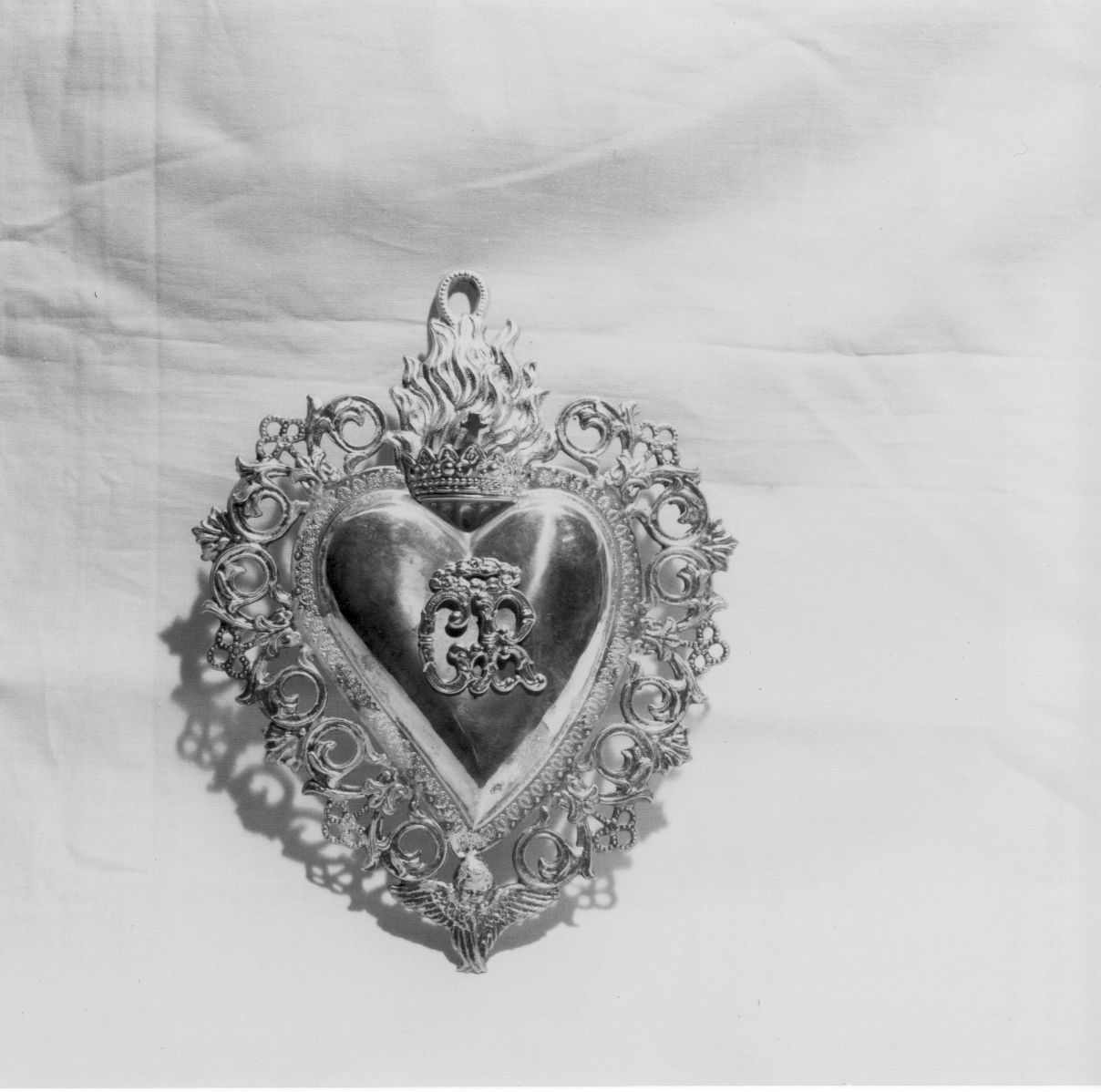 cuore devozionale, opera isolata - bottega abruzzese (fine sec. XIX)