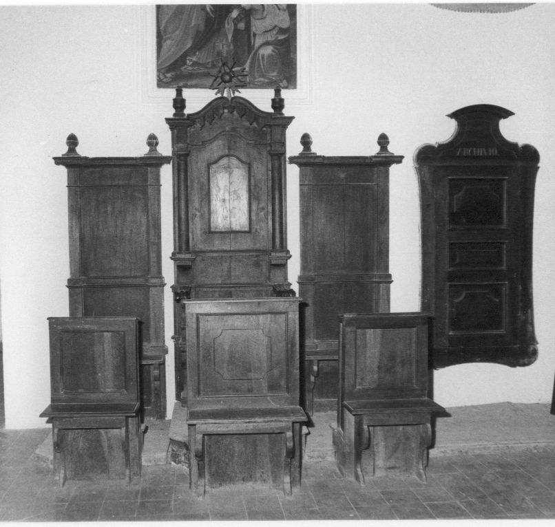 sedia, opera isolata - bottega abruzzese (secc. XIX/ XX)