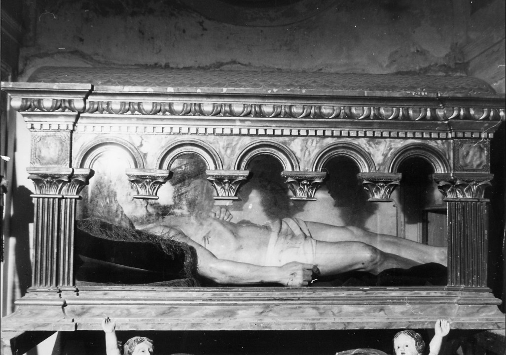 sarcofago - a cassa - ambito abruzzese (fine/inizio secc. XIX/ XX)