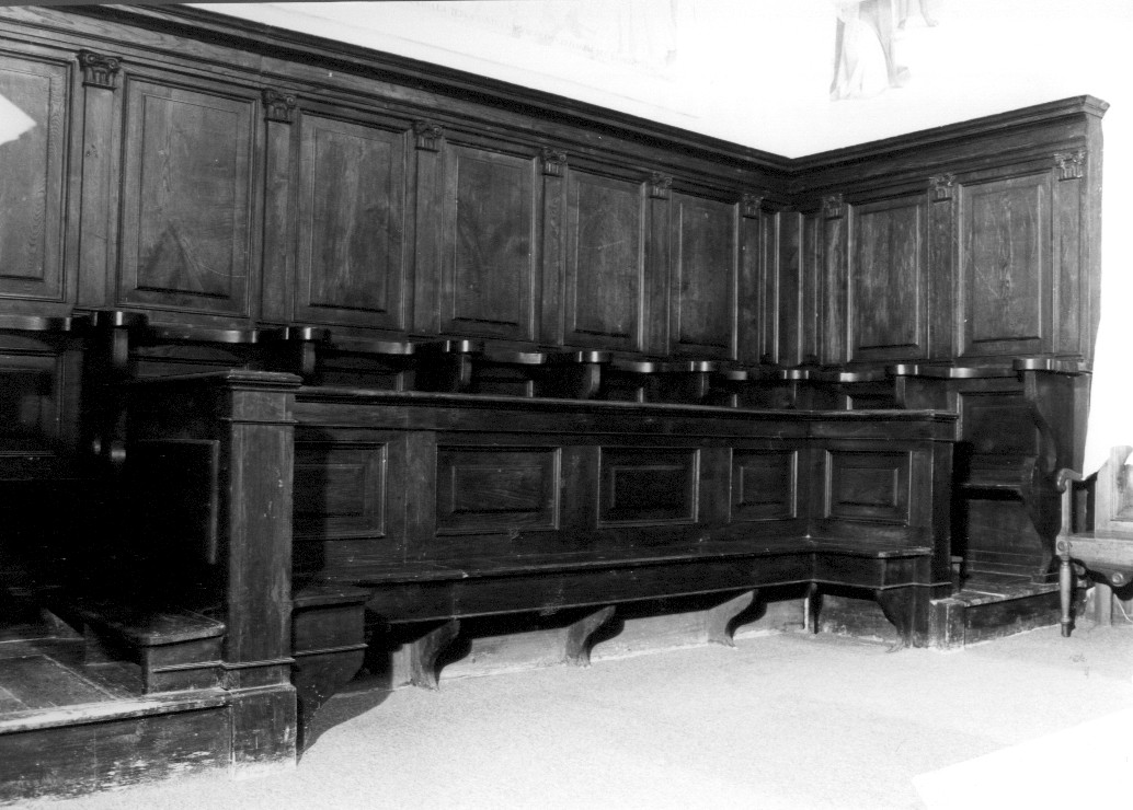 stalli del coro - ambito abruzzese (prima metà sec. XX)