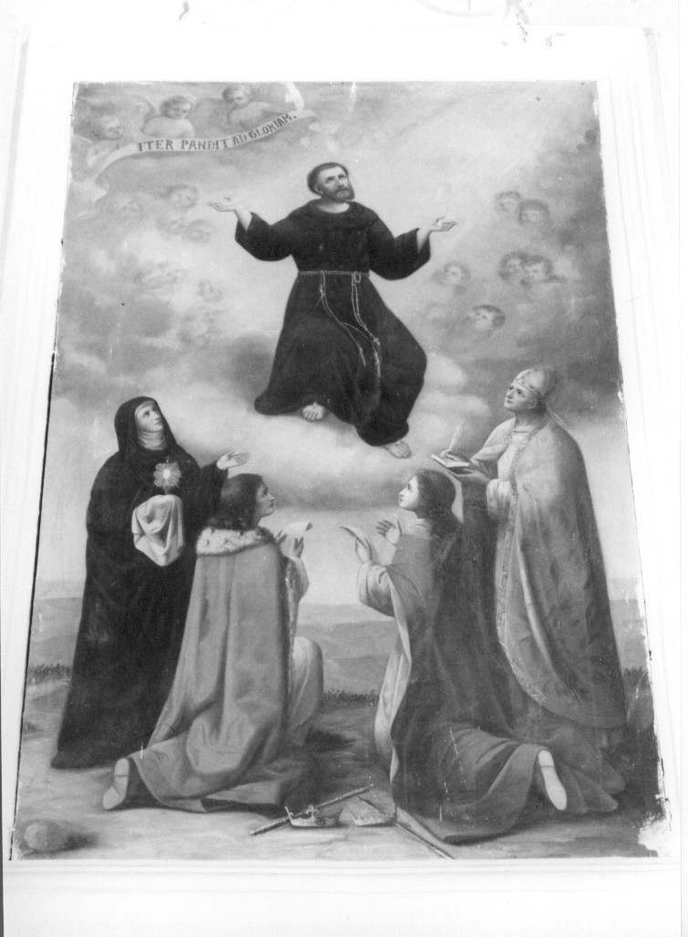 Santi in preghiera (dipinto, opera isolata) - ambito abruzzese (prima metà sec. XX)