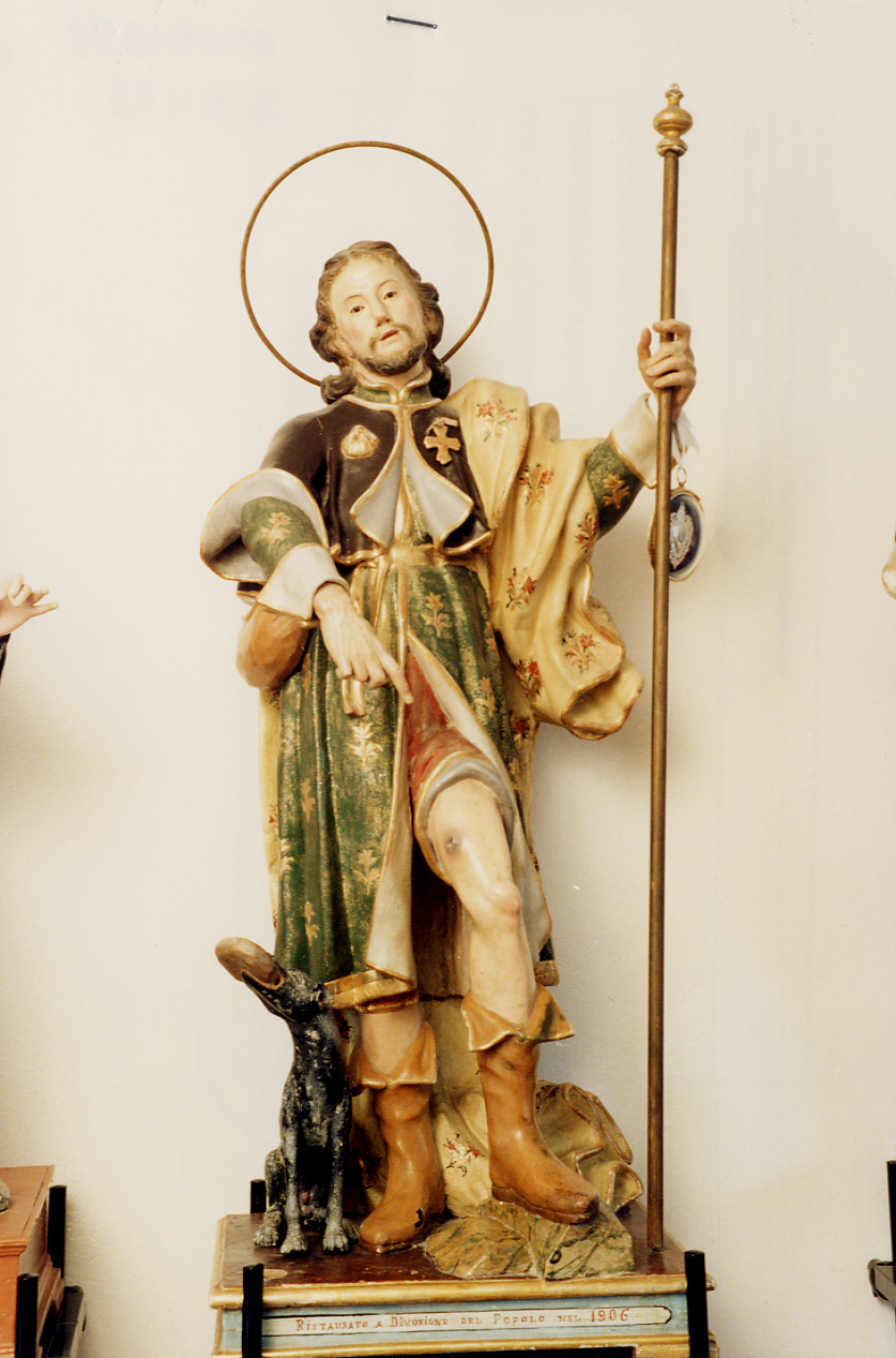 San Rocco (statua) di Di Zinno Paolo Saverio (bottega) (sec. XVIII)
