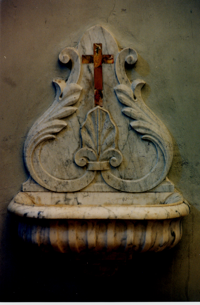 acquasantiera da parete - bottega molisana (sec. XVIII)