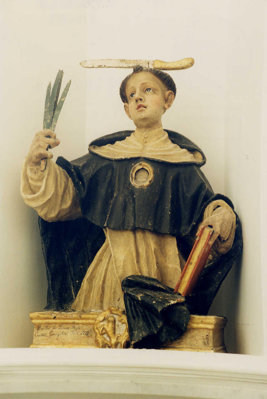 San Pietro Martire (reliquiario - a busto) di Di Zinno Paolo Saverio (sec. XVIII)