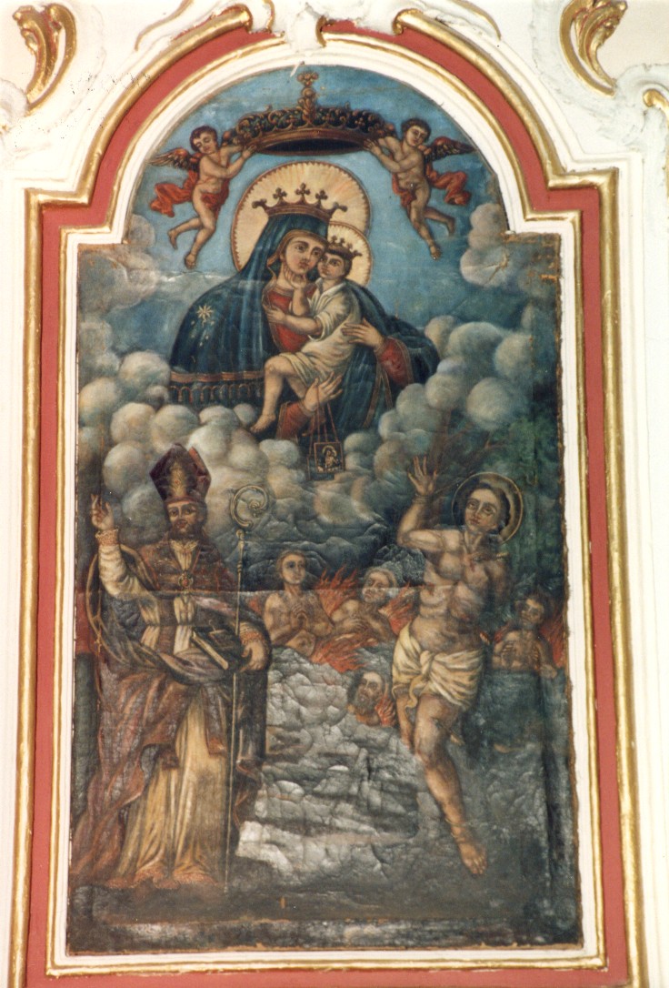Madonna del Carmelo; San Sebastiano e Santo Vescovo (dipinto) - ambito abruzzese (fine/inizio secc. XVII/ XVIII)