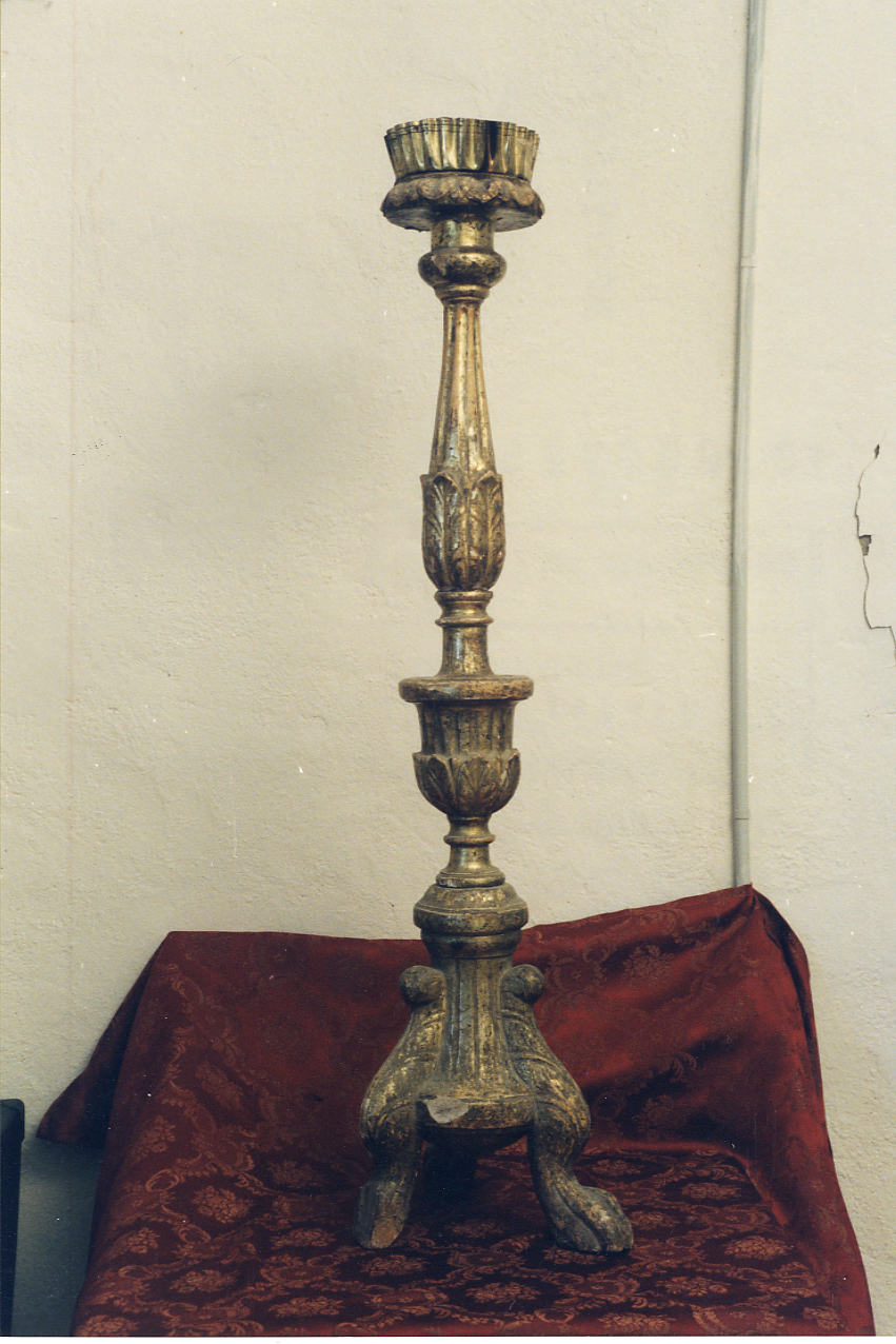 candelabro, serie - ambito abruzzese (fine/inizio secc. XVIII/ XIX)