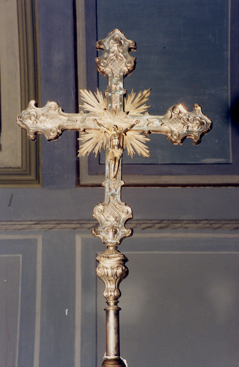 Cristo crocifisso (croce processionale) - ambito abruzzese (fine/inizio secc. XVIII/ XIX)