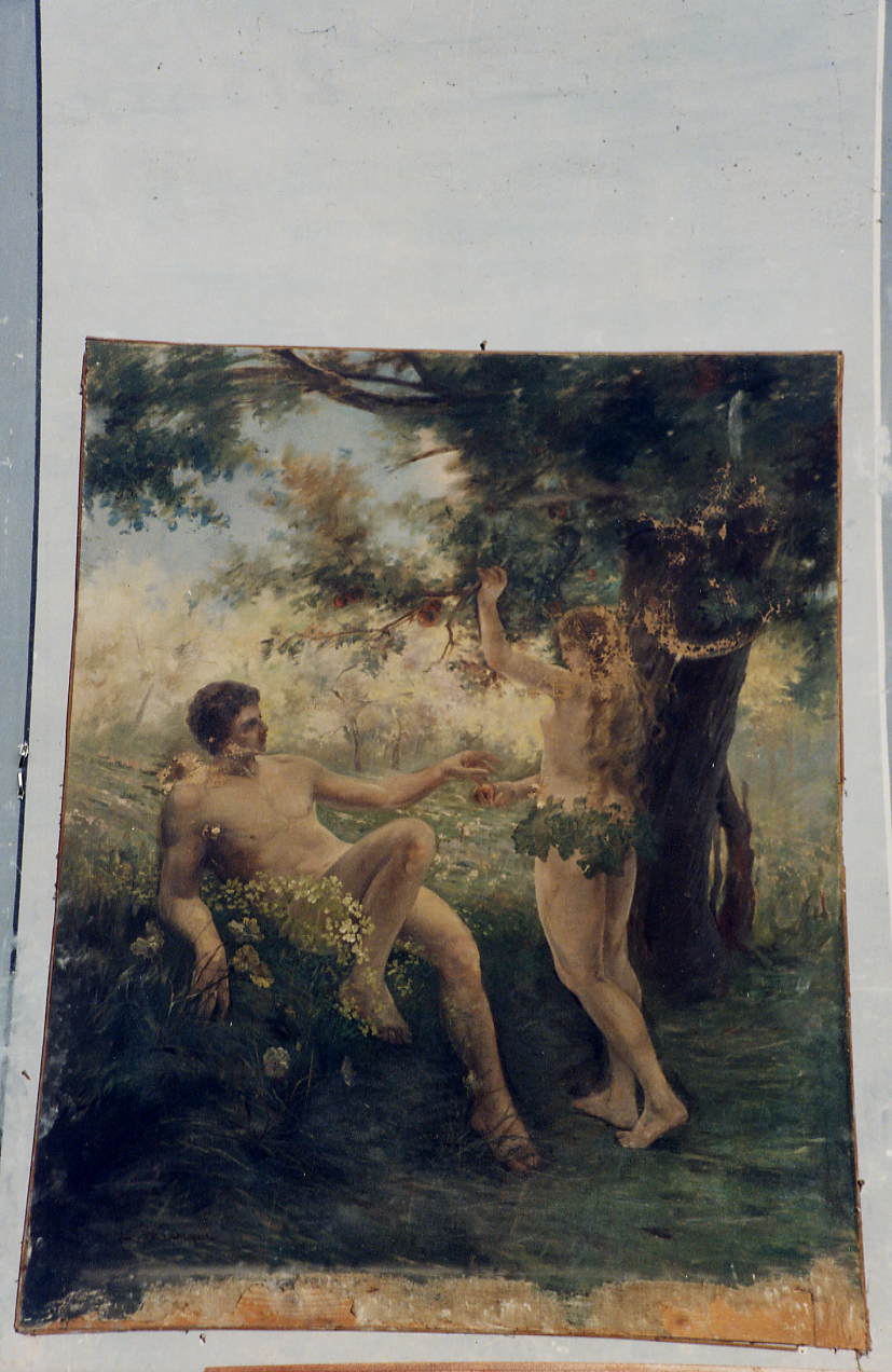 Adamo ed Eva (dipinto) - ambito Italia centrale (fine sec. XIX)