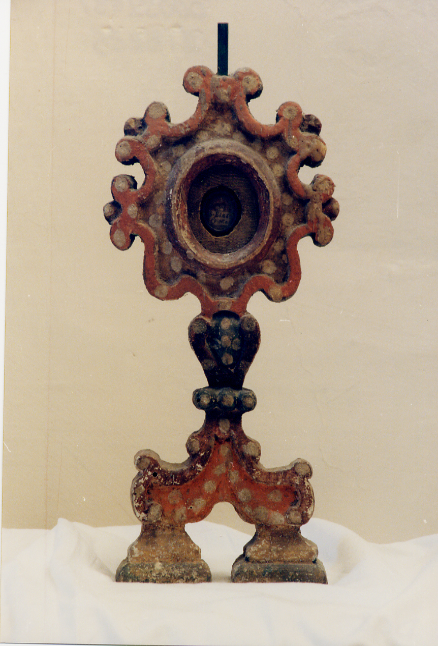 reliquiario - a ostensorio - ambito abruzzese (metà sec. XIX)